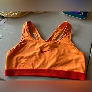 Nike Sports Bra Size M Neon Orange/ Dark Orange Band